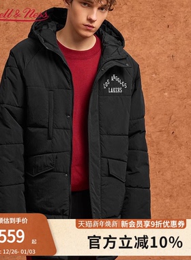 mitchell&nessNBA洛杉矶湖人球队系列秋冬复古棉服面包服男女MN