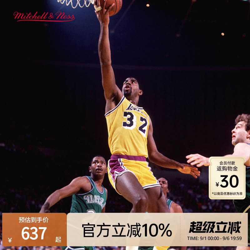MN湖人队约翰逊32号球衣球迷版图片