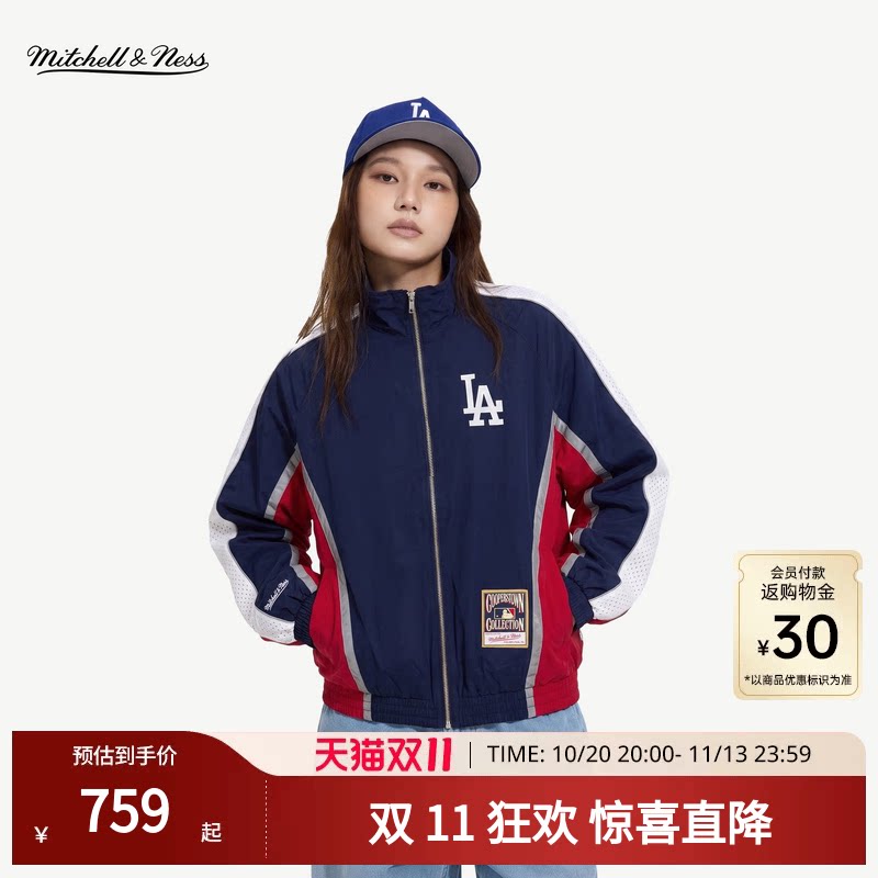MN官方【MLB联名款】夹克NY洋基LA道奇美式复古学院风外套男女