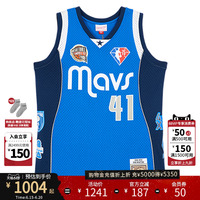 Mitchell&Ness NBA官方達(dá)拉斯獨(dú)行俠德克諾維茨基復(fù)古SW球衣男子
