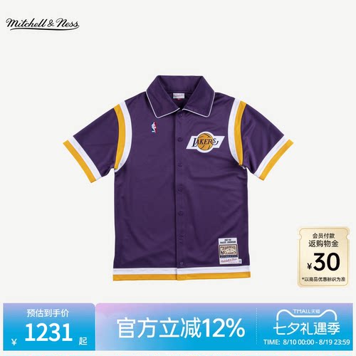 MN湖人队约翰逊87-88赛季AU衬衫