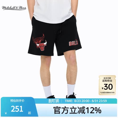 MN公牛队/湖人队复古针织短裤男