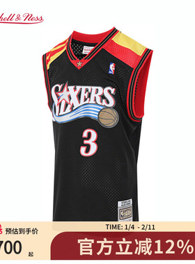 76人艾佛森06-07赛季NBA官方MN复刻3号球衣SW球迷版