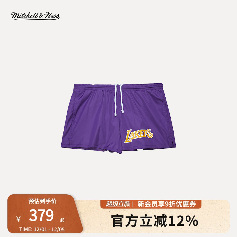 勇士湖人休闲轻薄短期短裤女子