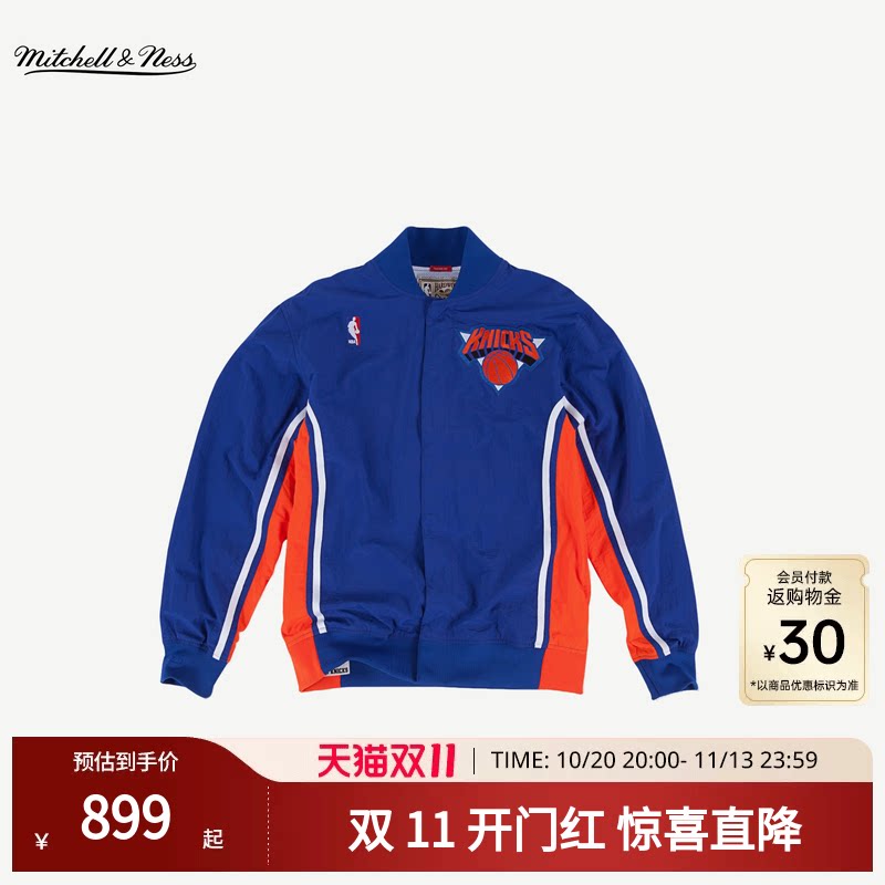Mitchell&Ness外套尼克斯队92-93赛季潮流休闲运动棒球夹克男MN