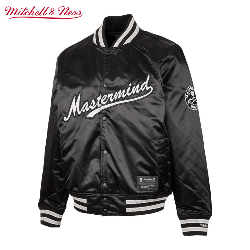 MNxMASTERMIND联名缎面棒球夹克