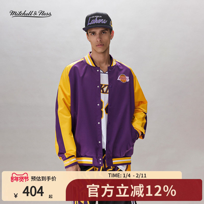 Mitchell&Ness夹克湖人队美式时尚防风保暖缎面棒球外套情侣MN,运动服/休闲服装,运动茄克/外套,淘宝优惠券,粉丝福利购,淘宝优惠卷
