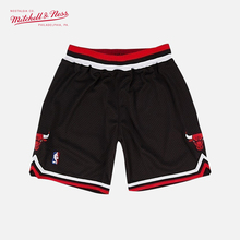 98年AU复古MN球裤 Mitchell&Ness公牛队97 篮球服黑色运动休闲短裤