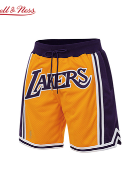 【JUSTDON联名】MN湖人队96-97赛季球裤美式透气运动礼盒装男NBA