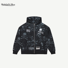 【MASTERMIND联名】MN美式潮流经典暗纹防风保暖连帽针织外套男