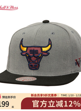 Mitchell&Ness遮阳帽公牛湖人经典时尚复古潮流刺绣撞色平沿帽MN