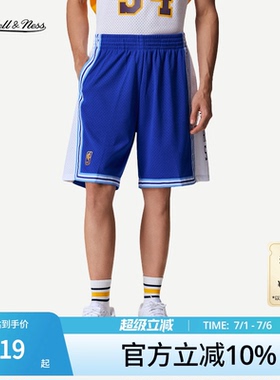 MN湖人队96-97多赛季球裤复古美式透气篮球运动短裤球迷版男NBA