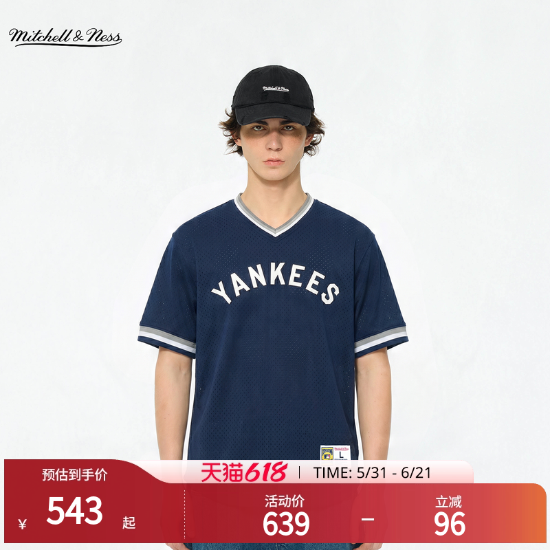 MN官方【MLB联名款】短袖T恤新品LA道奇NY洋基潮流透气运动服男女