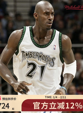 森林狼队加内特03-04赛季NBA官方MN复刻21号球衣SW球迷版