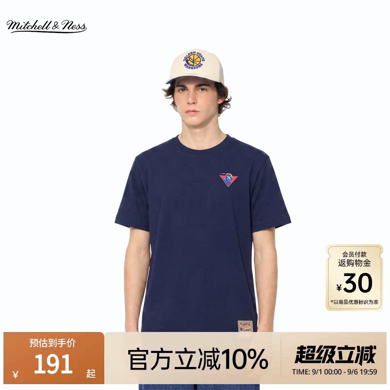 Mitchell&Ness短袖T恤26秋冬新品勇士/湖人/公牛运动上衣男女MN