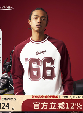 Mitchell&Ness长袖T恤新年系列公牛队本命年红色卫衣男MN新年衣服