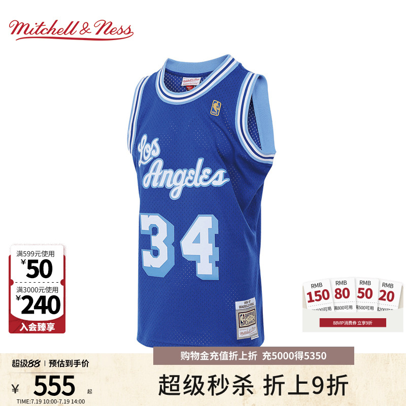 奥尼尔球衣mitchell&ness复古SW