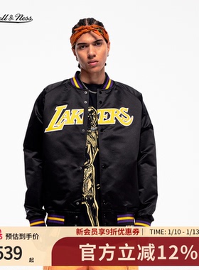 Mitchell&Ness25秋冬夹克美式潮流防风保暖运动立领棒球外套男MN