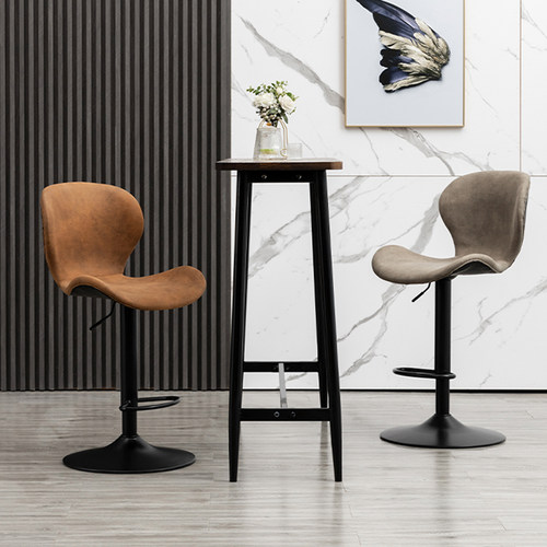 现代简约吧台椅轻奢旋转椅子