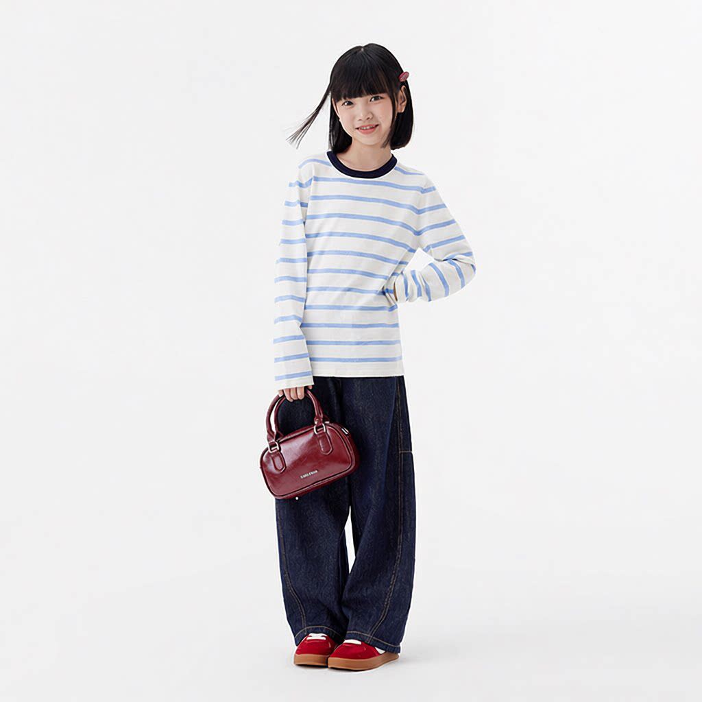 左西女童加绒牛仔裤秋冬款儿童洋气弯刀裤春秋新款中大童裤子