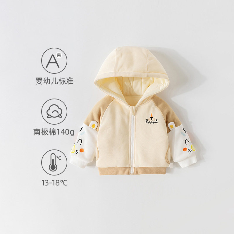 儿童外套加厚秋冬男童连帽卫衣外套保暖宝宝单上衣保暖衣服秋冬装