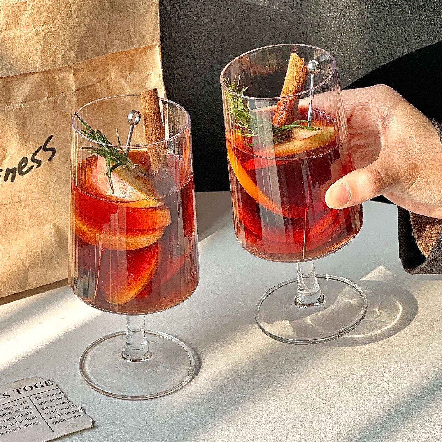 热红酒杯圣诞微醺氛围感女生高脚鸡尾酒杯煮红酒器皿法式玻璃杯子,餐饮具,玻璃杯,淘宝优惠券,粉丝福利购,淘宝优惠卷