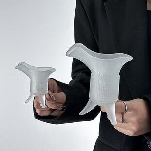 ins创意搞怪秦始皇奶茶杯玻璃杯帝王杯古代三足杯仿古爵杯酒杯子