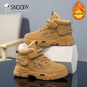 【冬季马丁靴】史努比男童棉靴