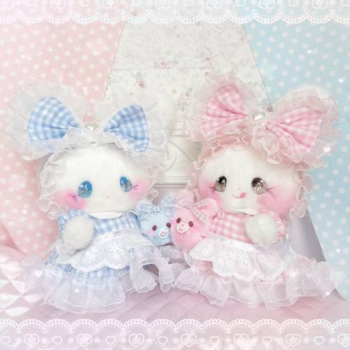 日本本土代购手作pream粉色洛丽塔玩具少女可爱抱偶兔子毛绒公仔