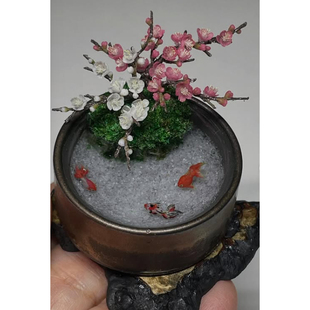 日本本土代购手工迷你微缩摆件小布抱偶过家家玩具和风金鱼手作