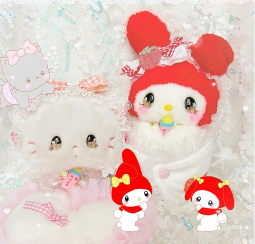 日本本土代购手作pream 联名sanrio三丽鸥可爱美乐蒂毛绒玩偶公仔