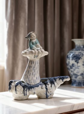 新中式客厅玄关桌面装饰摆件