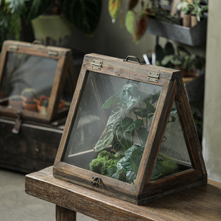 诺森汀植物闷养箱保温盒绿植过冬玻璃罩子暖房花园庭院复古阳台