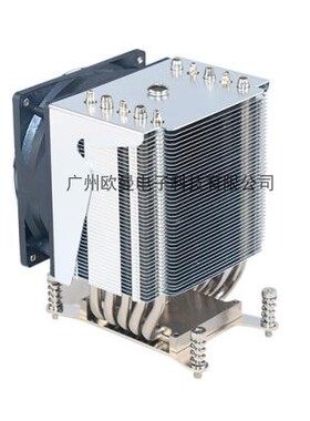 热管铝散热器 2011针 正方形安装孔 服务器散热器 2011CPU 侧吹