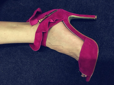 sillarulers女鞋凉鞋玫红紫色斜