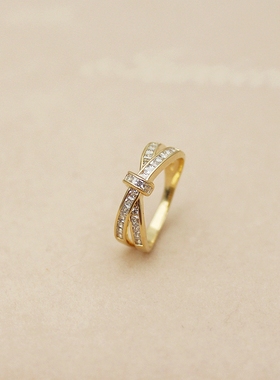 轻奢浪漫镀14k真金立体质感戒指