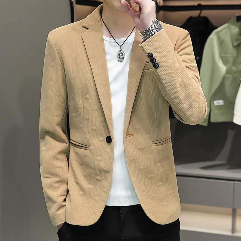 男士小西装春秋季薄款休闲帅气休闲西服修身潮流青年印花单0121r,男装,商务正装西服,淘宝优惠券,粉丝福利购,淘宝优惠卷