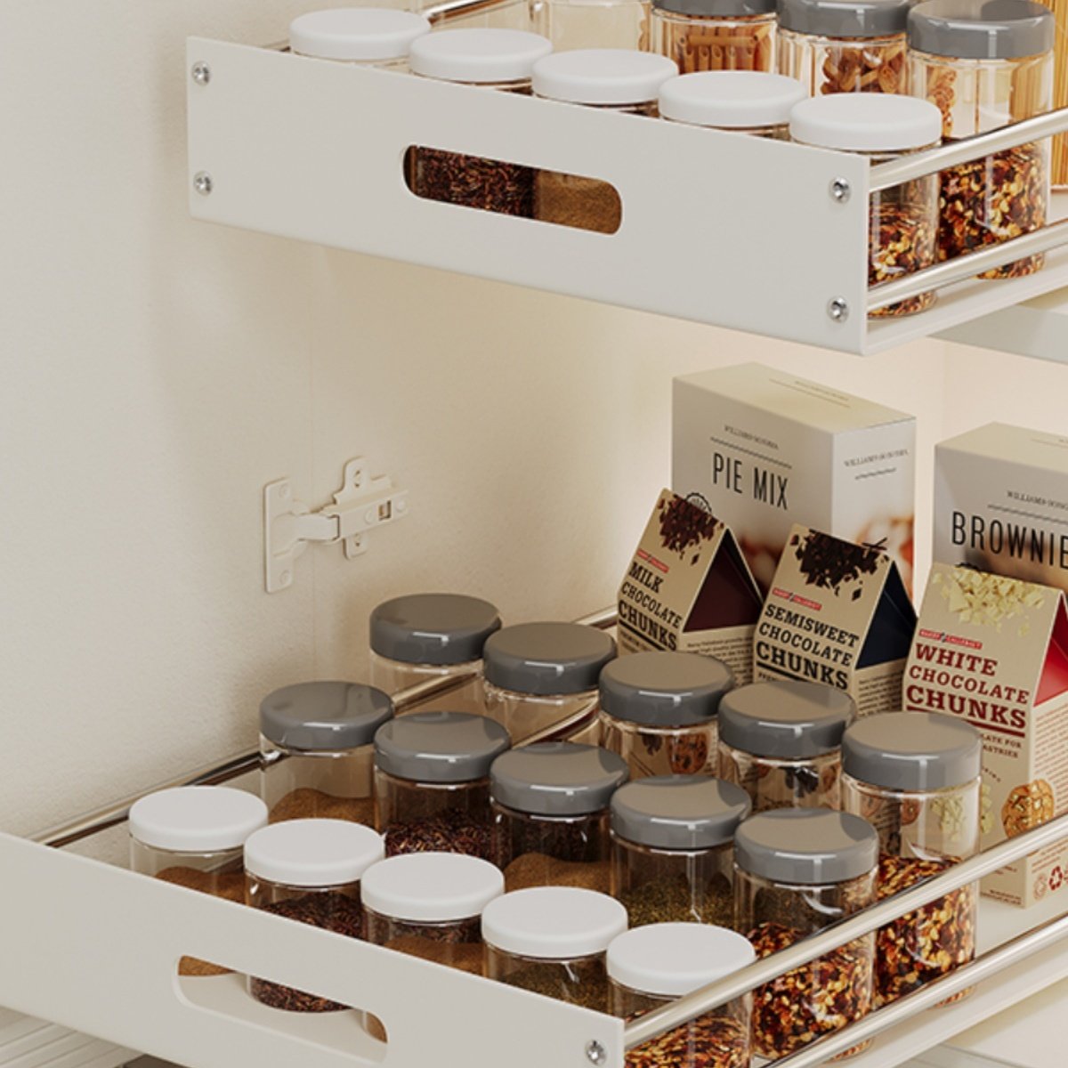 家用橱柜内碗碟拉篮抽拉式免钉3节轨道收纳滑轨抽屉托盘整理储物,收纳整理,收纳箱,淘宝优惠券,粉丝福利购,淘宝优惠卷