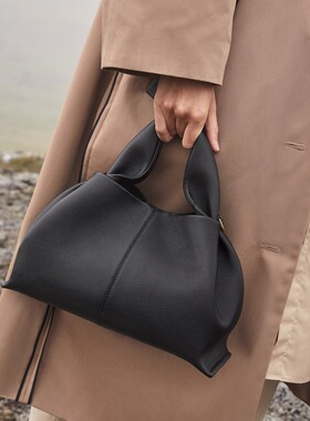 LVSE新款女士云朵饺子包流行手提饭盒包法式质感单肩斜挎包