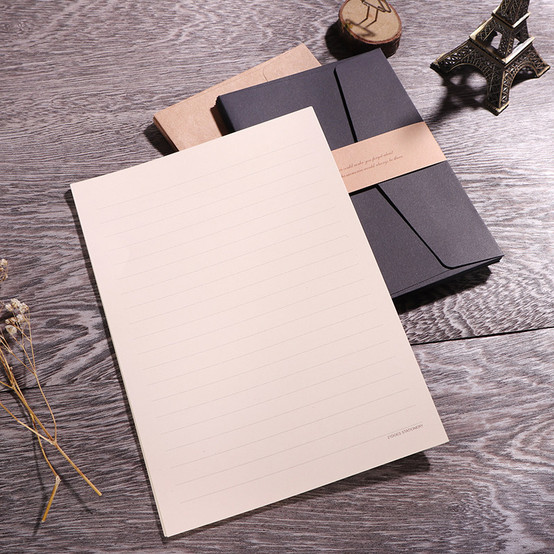 复古情侣信封欧式diy白色唯美信纸套装 情书个性空白清新可爱信笺