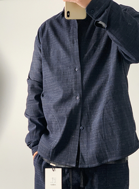 混沌之春 日潮白山White M相泽阳介款山系毛哩廓形宽松重磅衬衫