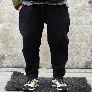 灵魂作品 山本Yamamoto高密重磅加厚针织卫裤跨裆小脚解构拉链潮