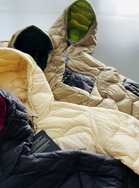 北欧极地 Pk-PFME吐司波浪纹连帽90%合身羽绒服休闲户外运动纯原