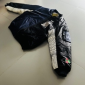 Yohji Yamamoto复古MA 日系跨界联名NBHD 1宽版 棒球领棉夹克潮