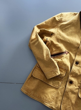 穿越西部R&L DoubleR复古Vintage泥染做旧帆布多袋猎装外套夹克