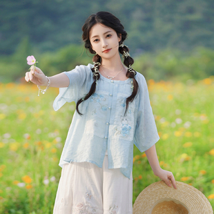 玫瑰布偶 清水溪汉初汉服女国风夏短袖短裤2025新款今年流行爆款