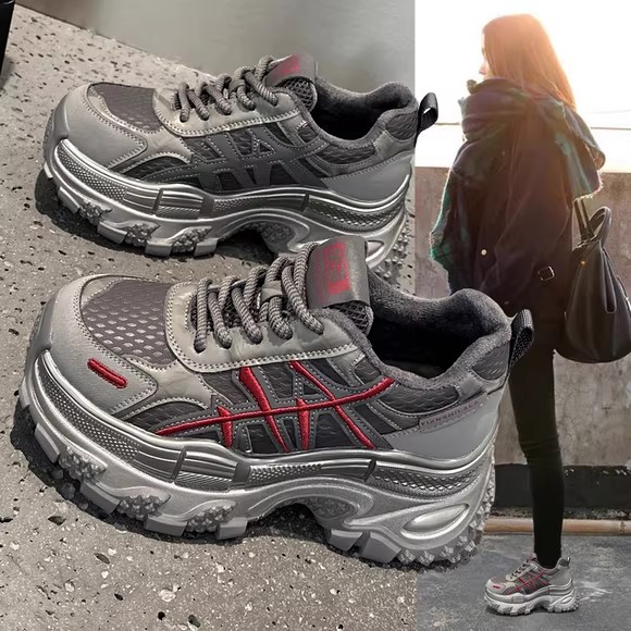 秋冬超火加绒老爹鞋女2025新款