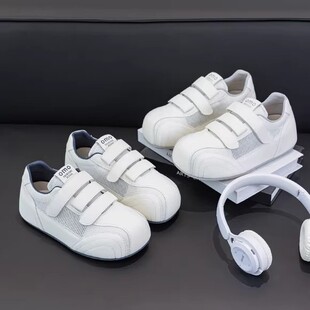 百搭休闲阿甘鞋 女透网魔术贴德训鞋 潮 丑萌厚底小白鞋 2026春夏新款