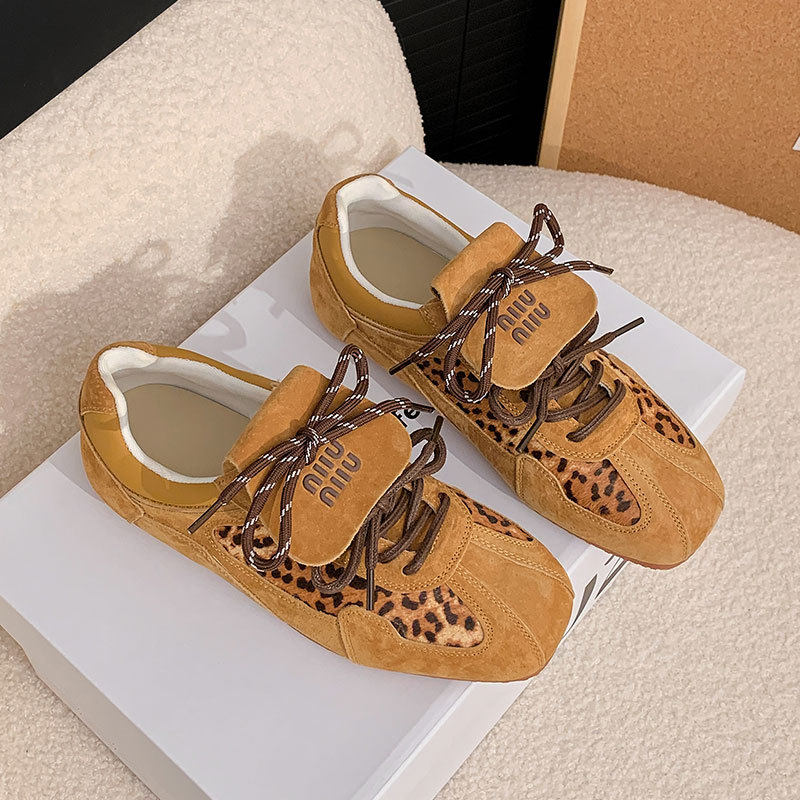 复古平底内增高豹纹德训鞋女2026年新款复古百搭休闲运动板鞋潮,女鞋,时尚休闲鞋,淘宝优惠券,粉丝福利购,淘宝优惠卷
