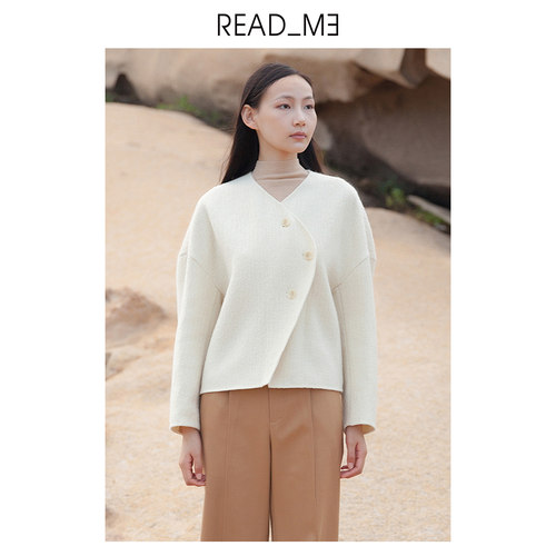 文艺肌理羊毛大衣双面呢